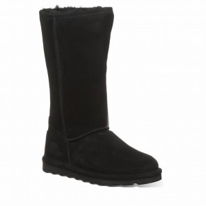 Botas Bearpaw Elle Tall Wide Mujer Negras | LNN6025KV