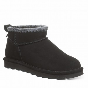 Botas Bearpaw Shorty Crochet Mujer Negras | AUI9388DS