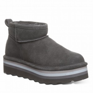 Botas Plataforma Bearpaw Retro Shorty Mujer Gris | WRM4518KC