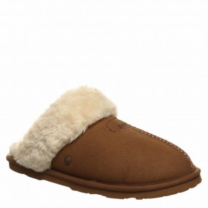 Pantuflas Bearpaw Loki Vegan Mujer Marrones | IWL328TQ