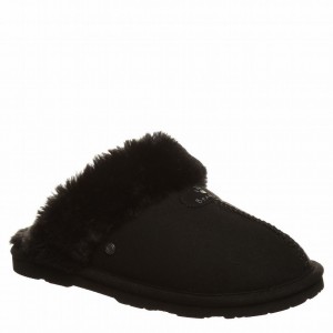 Pantuflas Bearpaw Loki Vegan Mujer Negras | PFO1591CA