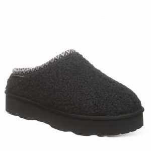 Pantuflas Bearpaw Snuggle Martis Mujer Negras | YBE4921TY