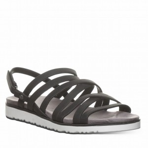 Sandalias Bearpaw Crete Mujer Negras | FMQ1058ZY