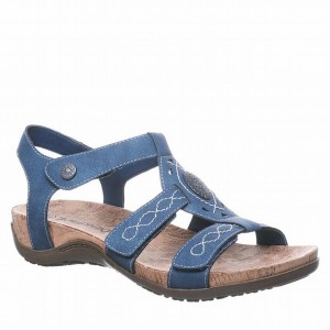 Sandalias Bearpaw Ridley Wide Mujer Azules | IXX9796BN