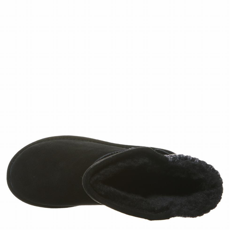 Botas Altas Bearpaw Boshie Wide Mujer Negras | YOJ9862ID