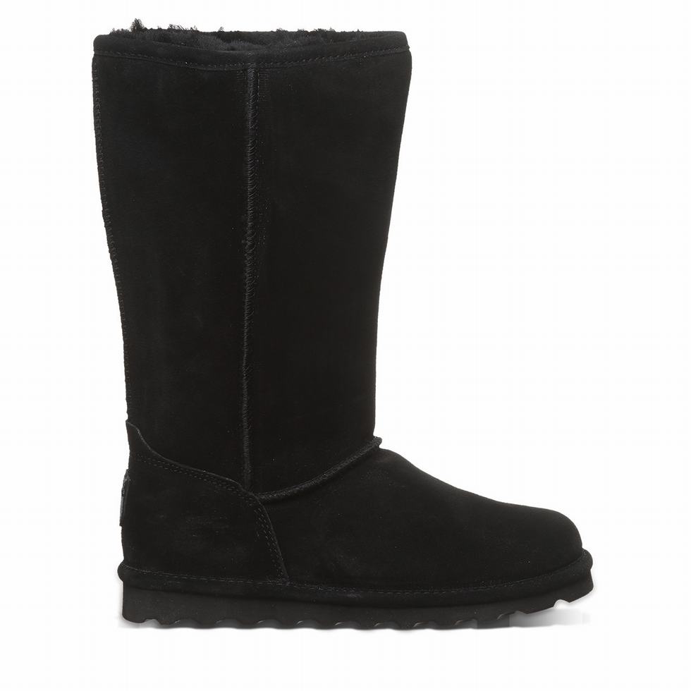 Botas Bearpaw Elle Tall Wide Mujer Negras | LNN6025KV