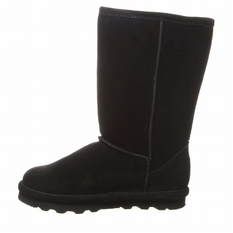 Botas Bearpaw Elle Tall Youth Niños Negras | XVY3679IS