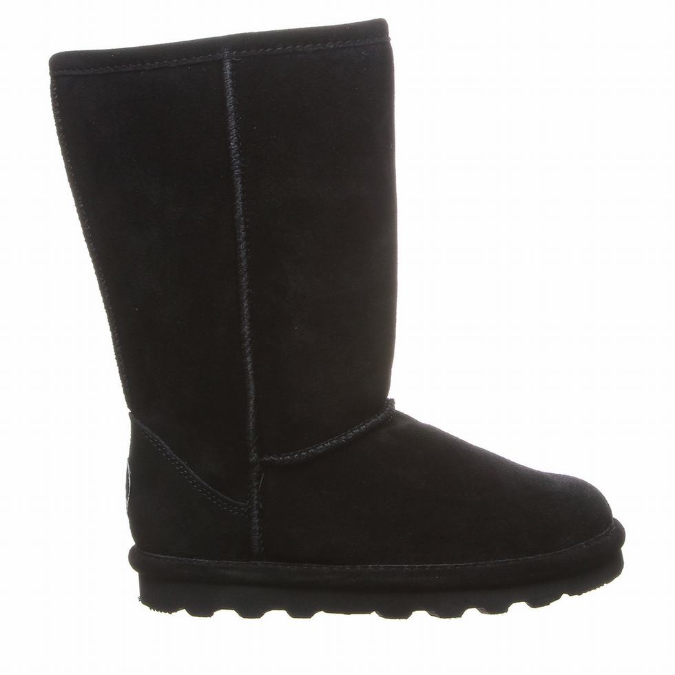 Botas Bearpaw Elle Tall Youth Niños Negras | XVY3679IS