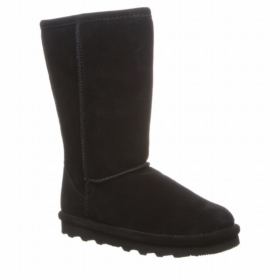 Botas Bearpaw Elle Tall Youth Niños Negras | XVY3679IS