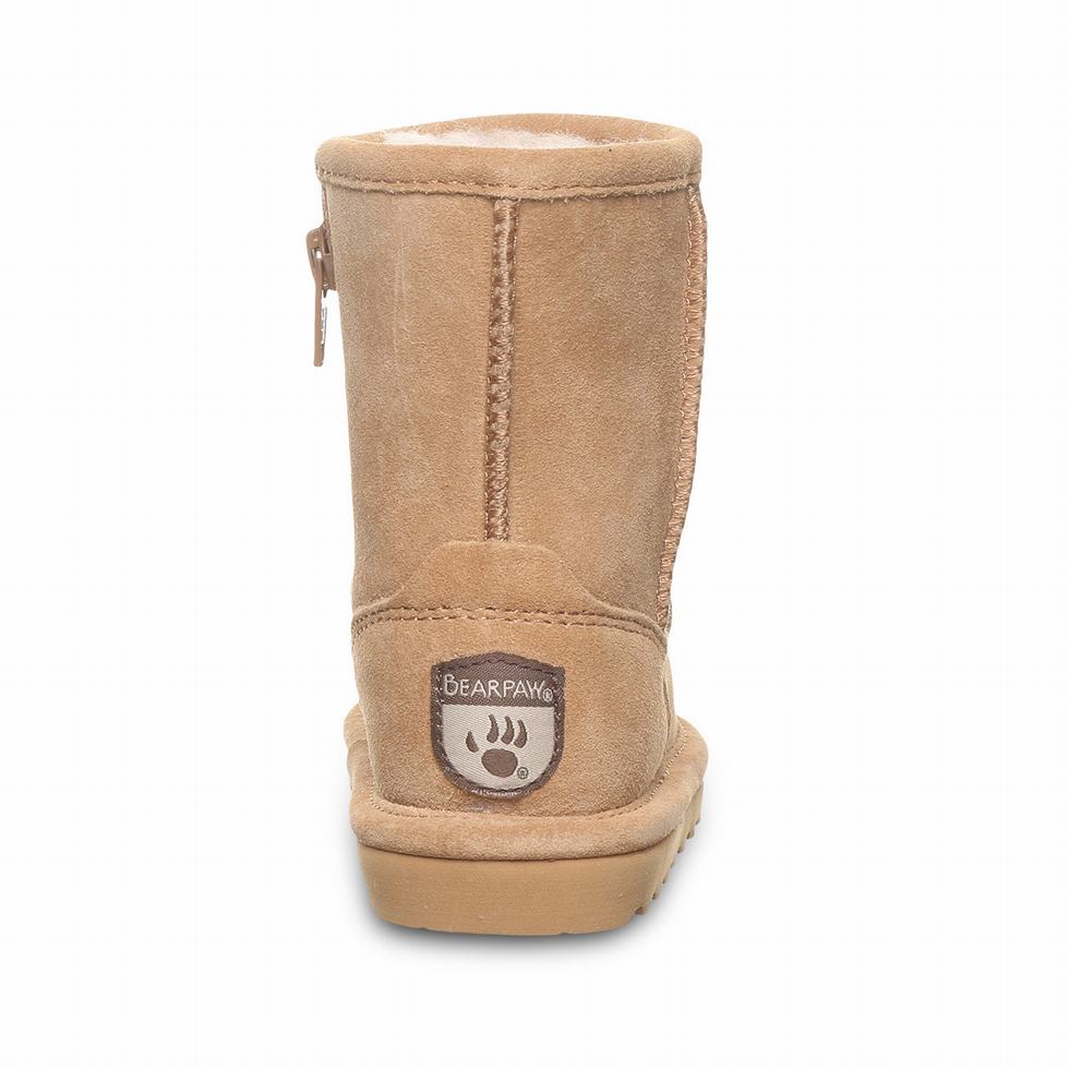 Botas Bearpaw Elle Toddler Zipper Niños Marrones | BQO2621MU