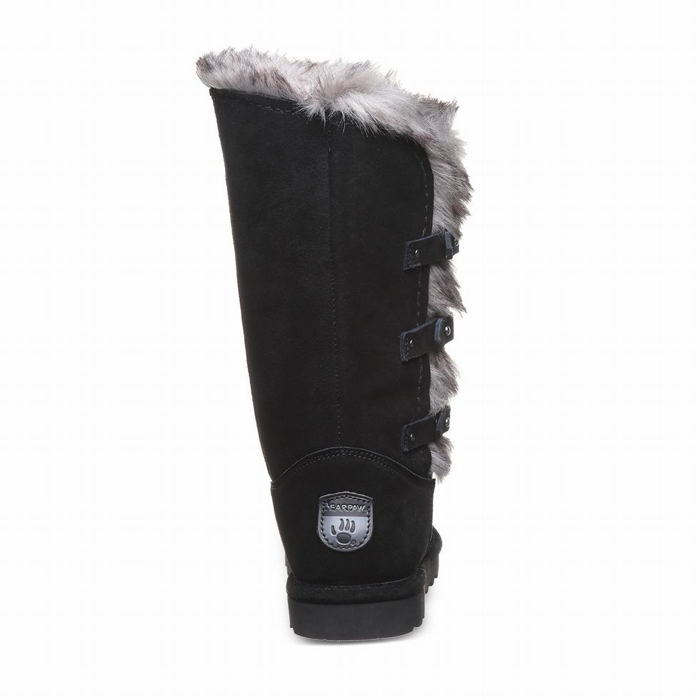 Botas Bearpaw Emery Mujer Negras | LJO6395EN