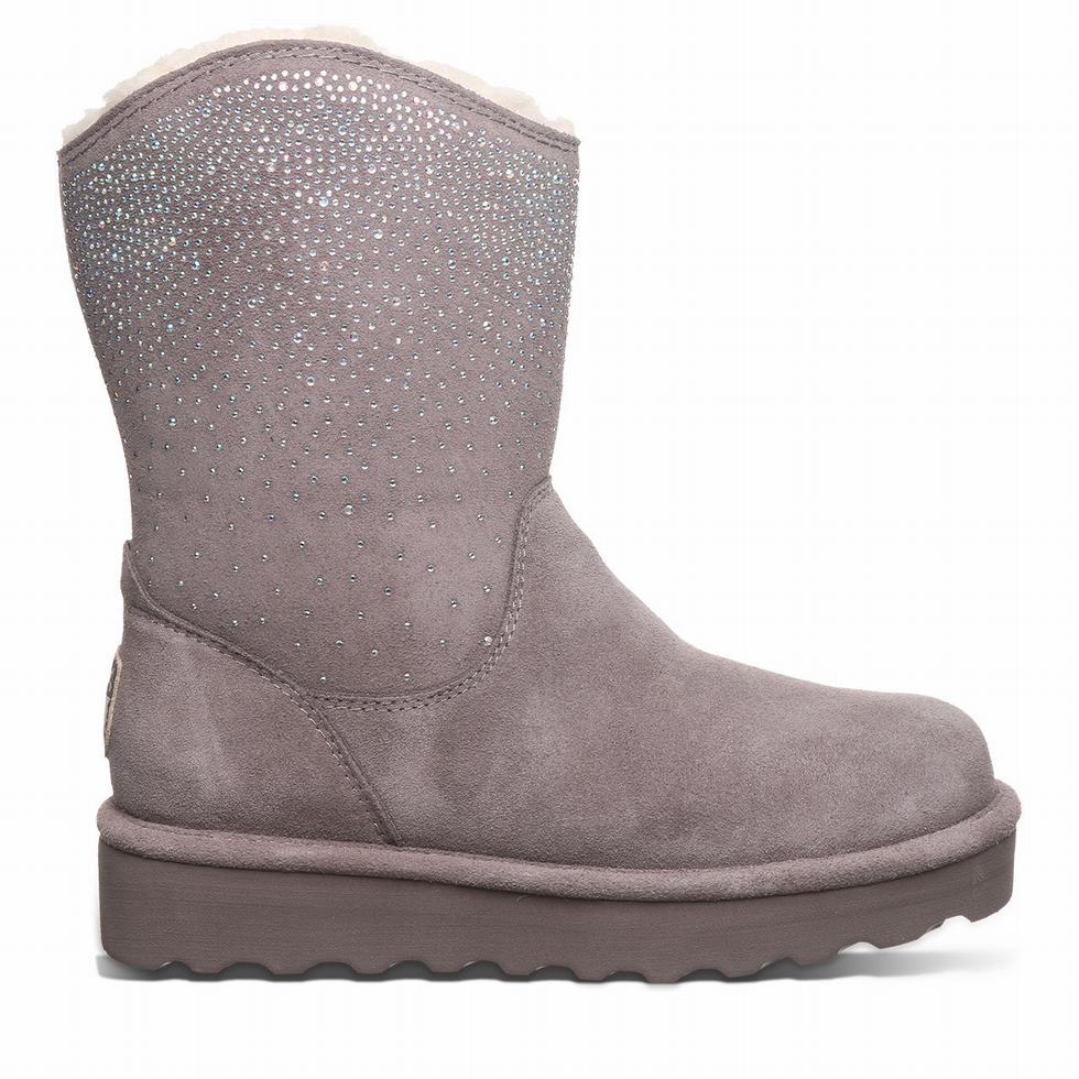 Botas Bearpaw Glam Platform Lo Mujer Gris | YMU4282UO