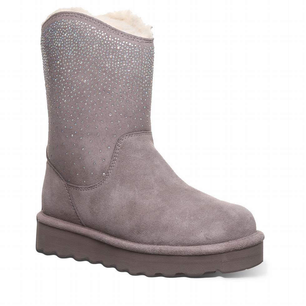 Botas Bearpaw Glam Platform Lo Mujer Gris | YMU4282UO