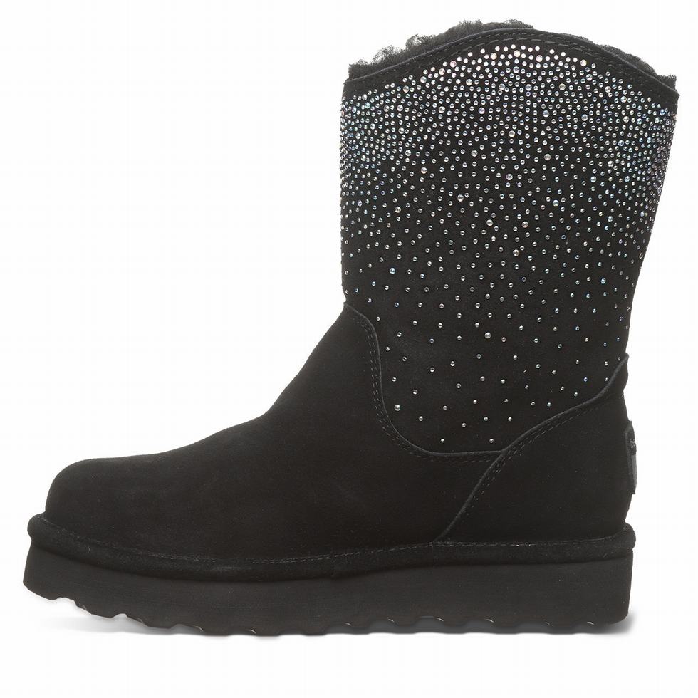 Botas Bearpaw Glam Platform Lo Mujer Negras | MIH1065VL