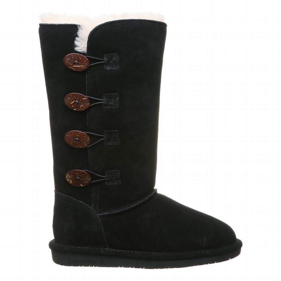 Botas Bearpaw Lori Mujer Negras | IDB5634XK