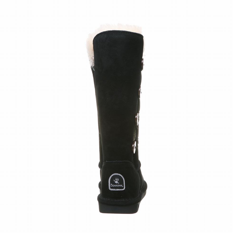 Botas Bearpaw Lori Mujer Negras | IDB5634XK