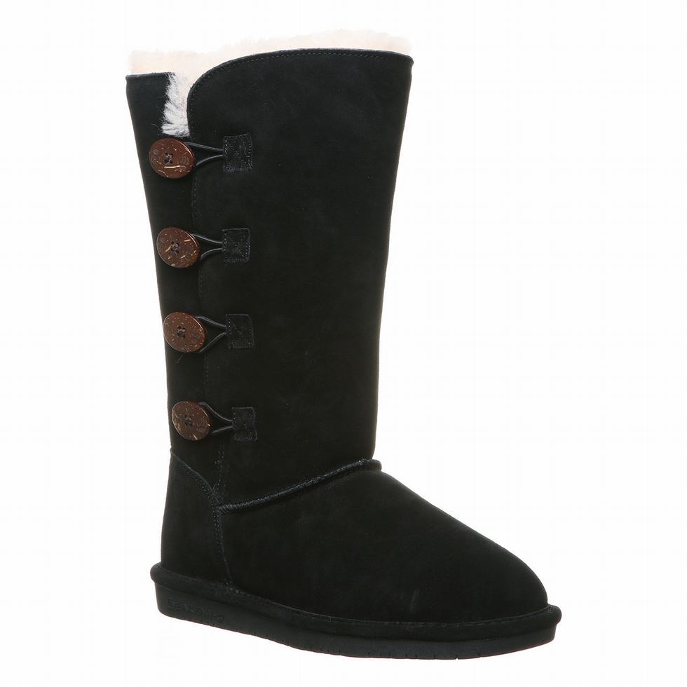 Botas Bearpaw Lori Mujer Negras | IDB5634XK