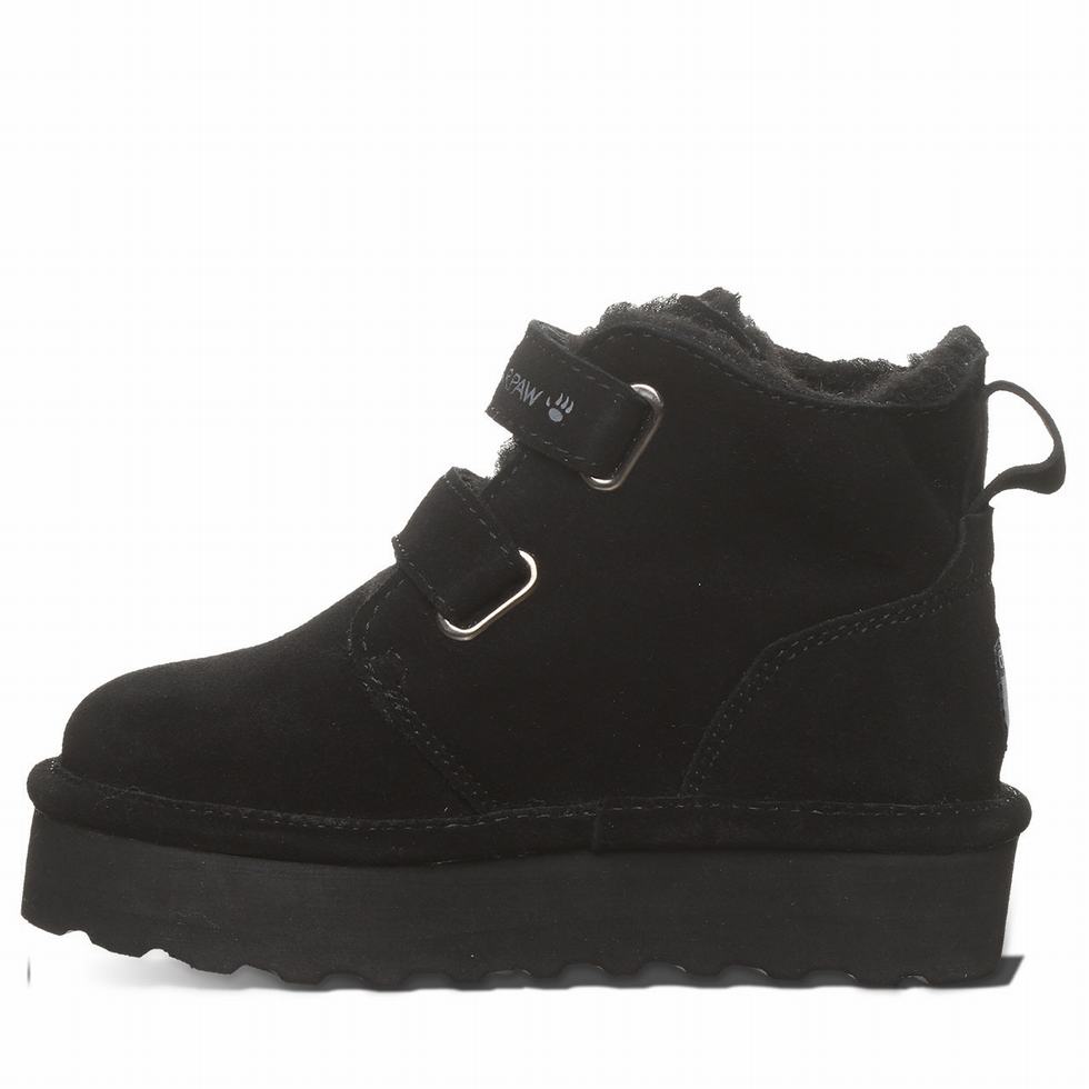 Botas Bearpaw Retro Larisa Youth Niños Negras | YUJ6016PA