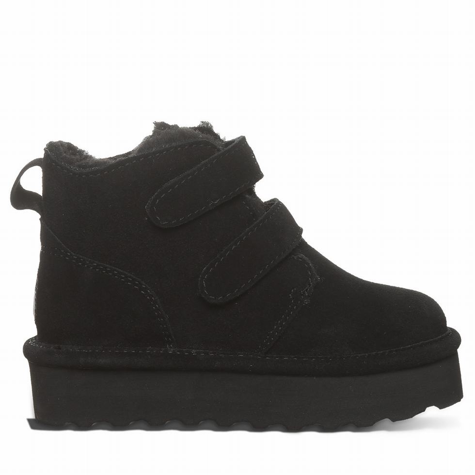 Botas Bearpaw Retro Larisa Youth Niños Negras | YUJ6016PA