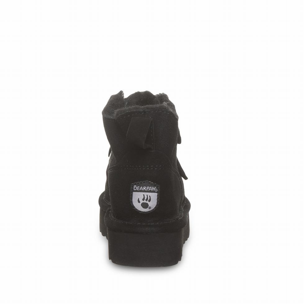 Botas Bearpaw Retro Larisa Youth Niños Negras | YUJ6016PA