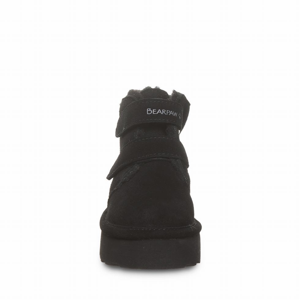 Botas Bearpaw Retro Larisa Youth Niños Negras | YUJ6016PA