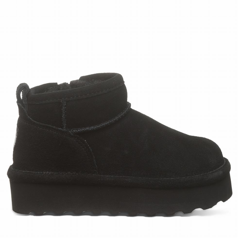 Botas Bearpaw Retro Shorty Youth Niños Negras | RFL9871OY