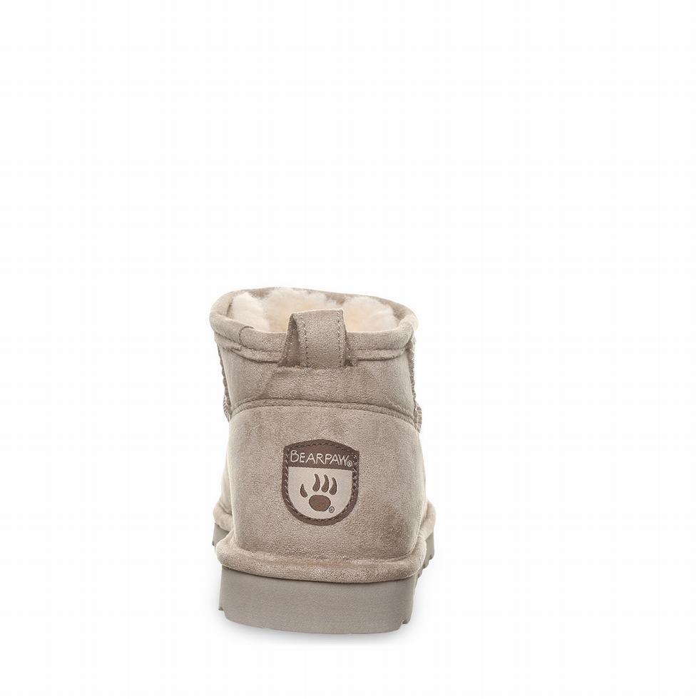 Botas Bearpaw Shorty Vegan Mujer Gris | SEN9653DS