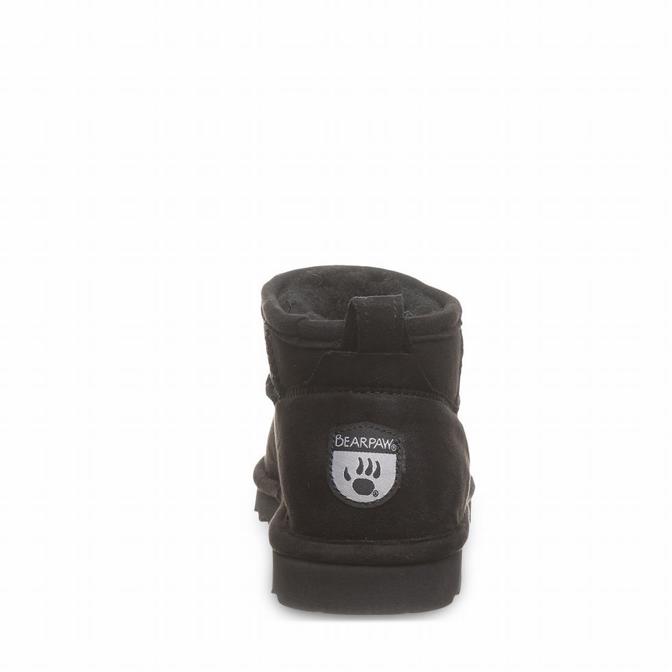 Botas Bearpaw Shorty Vegan Mujer Negras | HXD4862NC