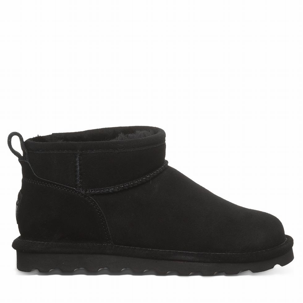 Botas Bearpaw Shorty Wide Mujer Negras | WOU9812KV