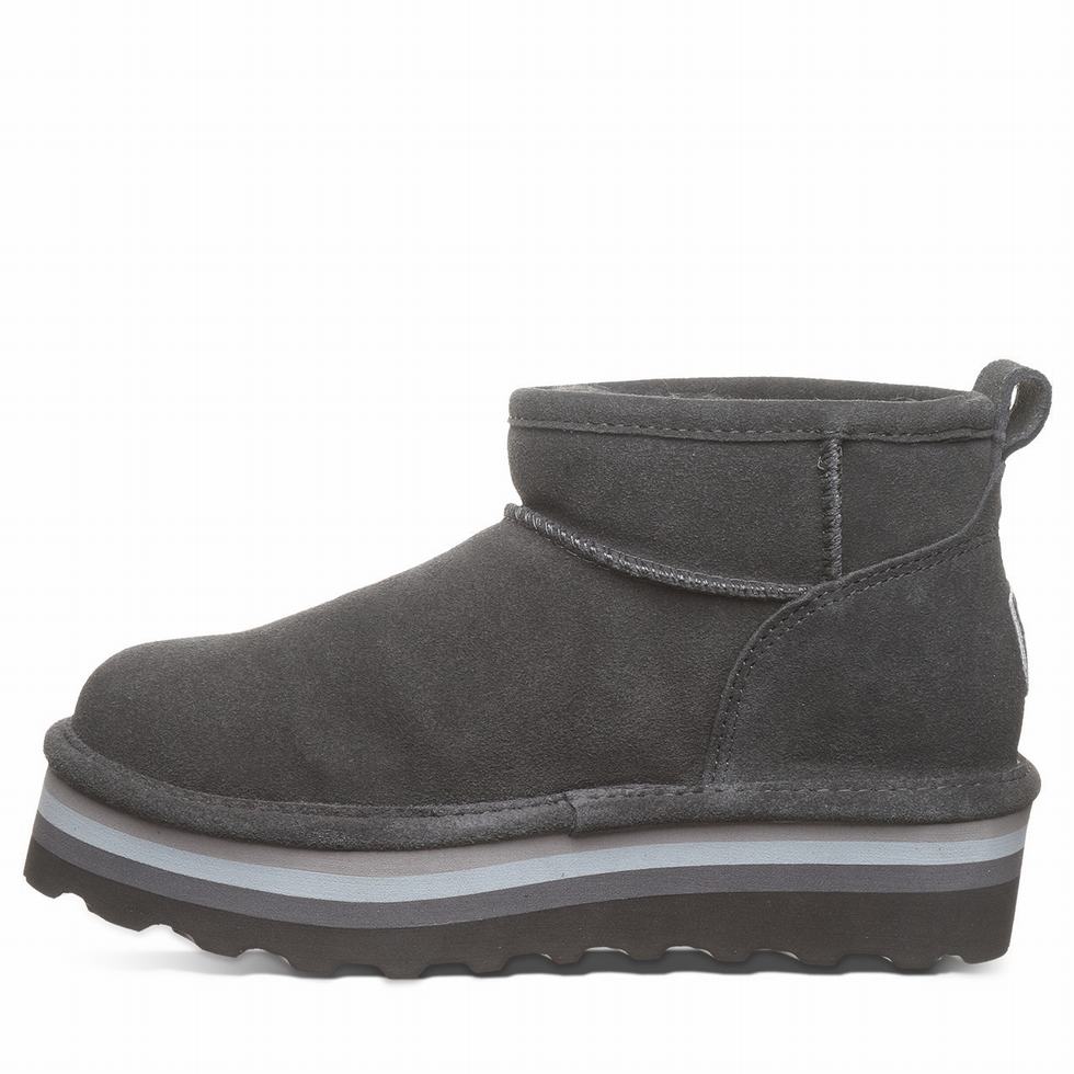 Botas Plataforma Bearpaw Retro Shorty Mujer Gris | WRM4518KC