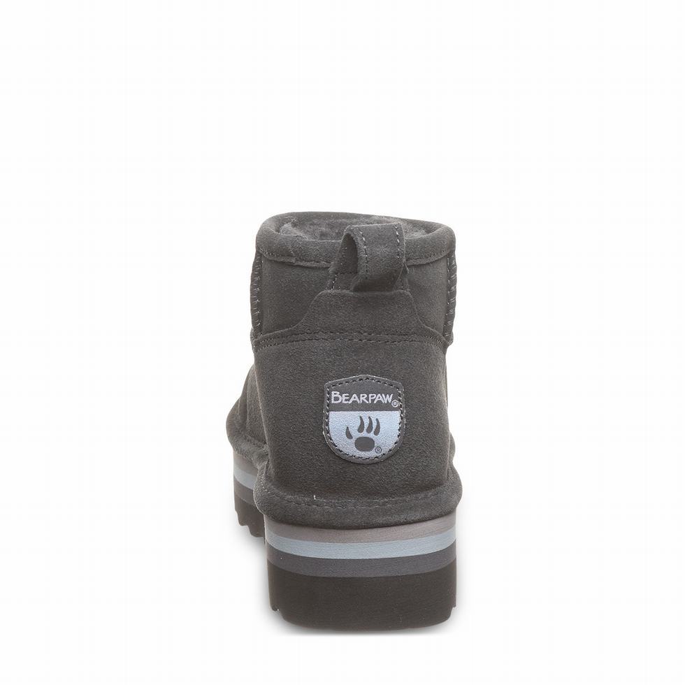 Botas Plataforma Bearpaw Retro Shorty Mujer Gris | WRM4518KC