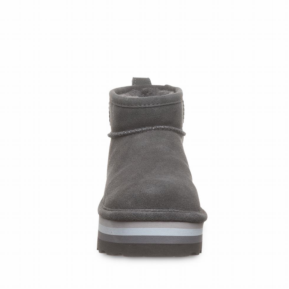 Botas Plataforma Bearpaw Retro Shorty Mujer Gris | WRM4518KC