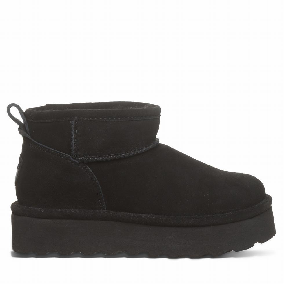 Botas Plataforma Bearpaw Retro Shorty Mujer Negras | OTT2455MV