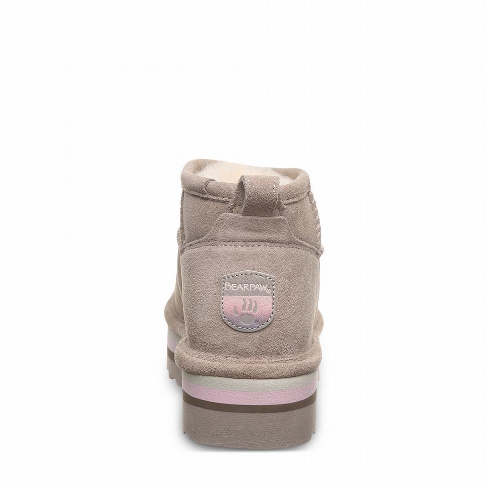 Botas Plataforma Bearpaw Retro Shorty Mujer Beige | FJR5283EM