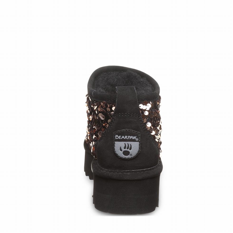 Botas Plataforma Bearpaw Retro Super Shorty Sequin Mujer Marrones | NPM95FK