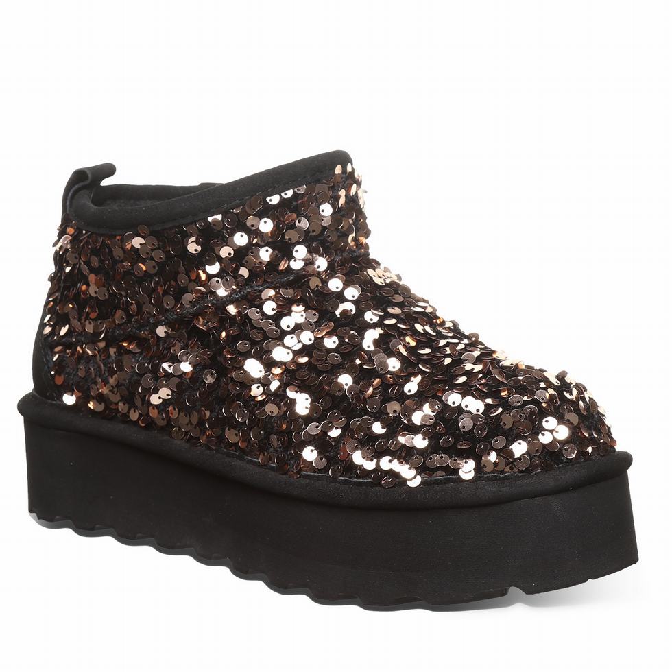 Botas Plataforma Bearpaw Retro Super Shorty Sequin Mujer Marrones | NPM95FK