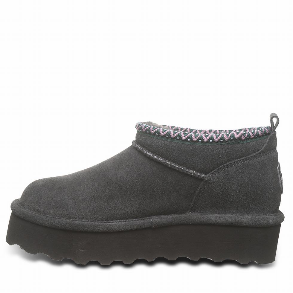 Botas Plataforma Bearpaw Retro Super Shorty Deco Mujer Gris | ZVI7797ZX