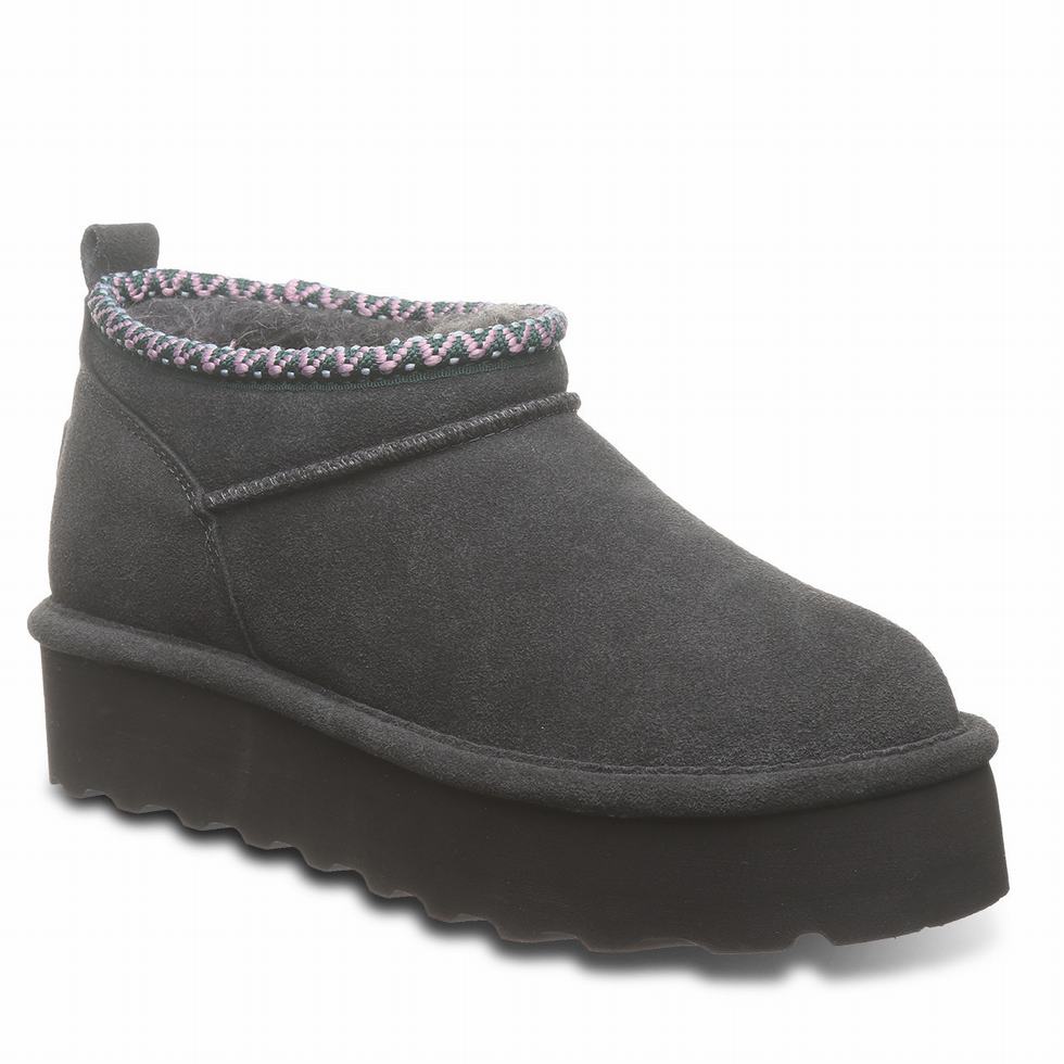 Botas Plataforma Bearpaw Retro Super Shorty Deco Mujer Gris | ZVI7797ZX