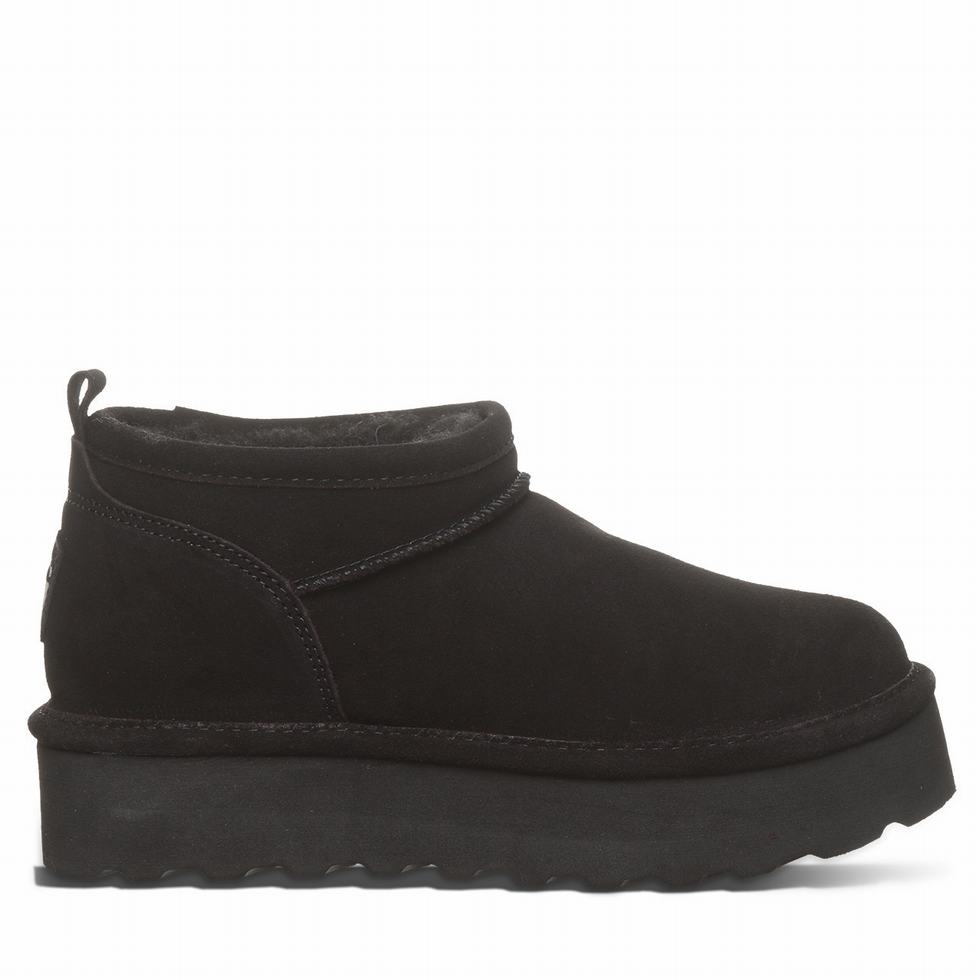 Botas Plataforma Bearpaw Retro Super Shorty Mujer Negras | ZWF897FN