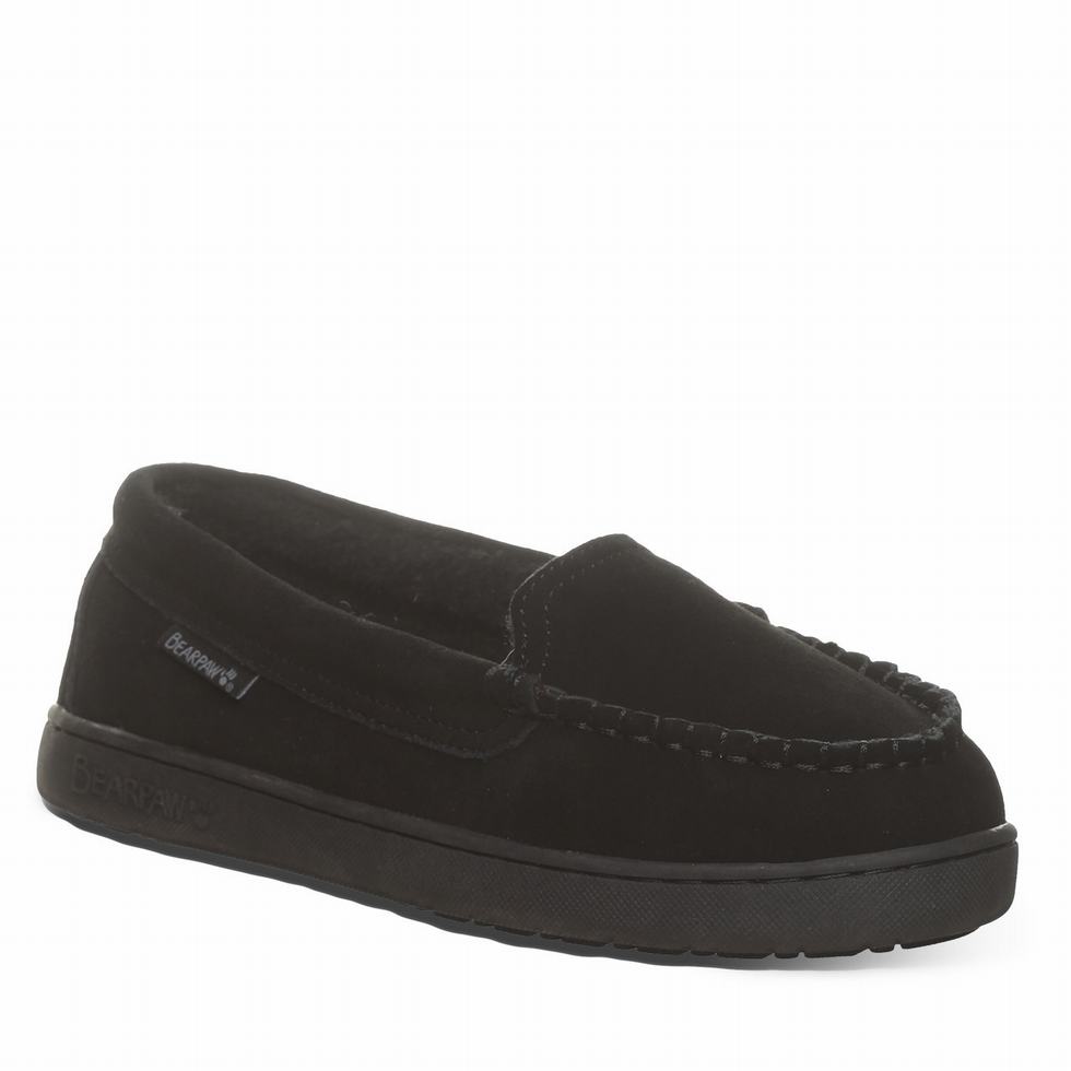 Pantuflas Bearpaw Angel Mujer Negras | ZWP3268BD