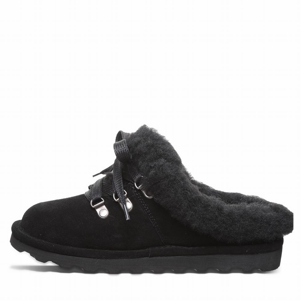 Pantuflas Bearpaw Cedar Mujer Negras | ZQU986FV