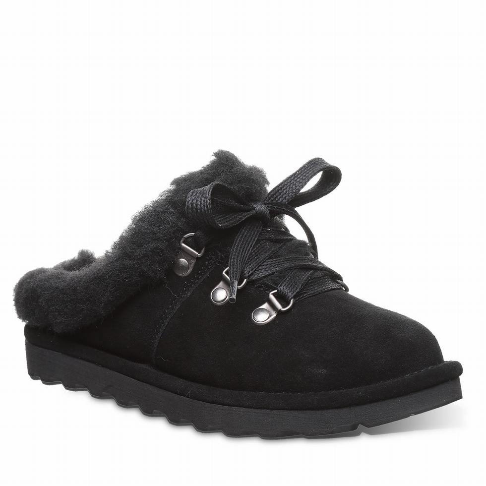 Pantuflas Bearpaw Cedar Mujer Negras | ZQU986FV