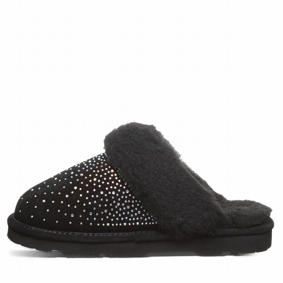 Pantuflas Bearpaw Loki Exotic Mujer Negras | AIL9660YA