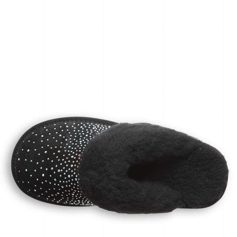 Pantuflas Bearpaw Loki Exotic Mujer Negras | AIL9660YA