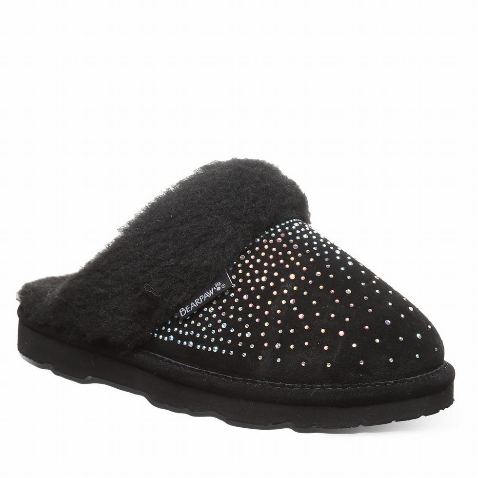 Pantuflas Bearpaw Loki Exotic Mujer Negras | AIL9660YA