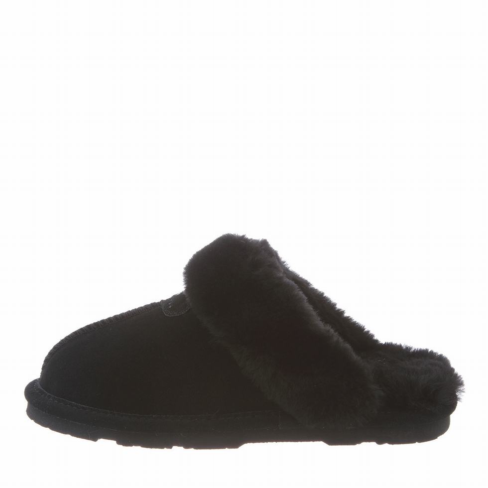 Pantuflas Bearpaw Loki Mujer Negras | QFC5743LX