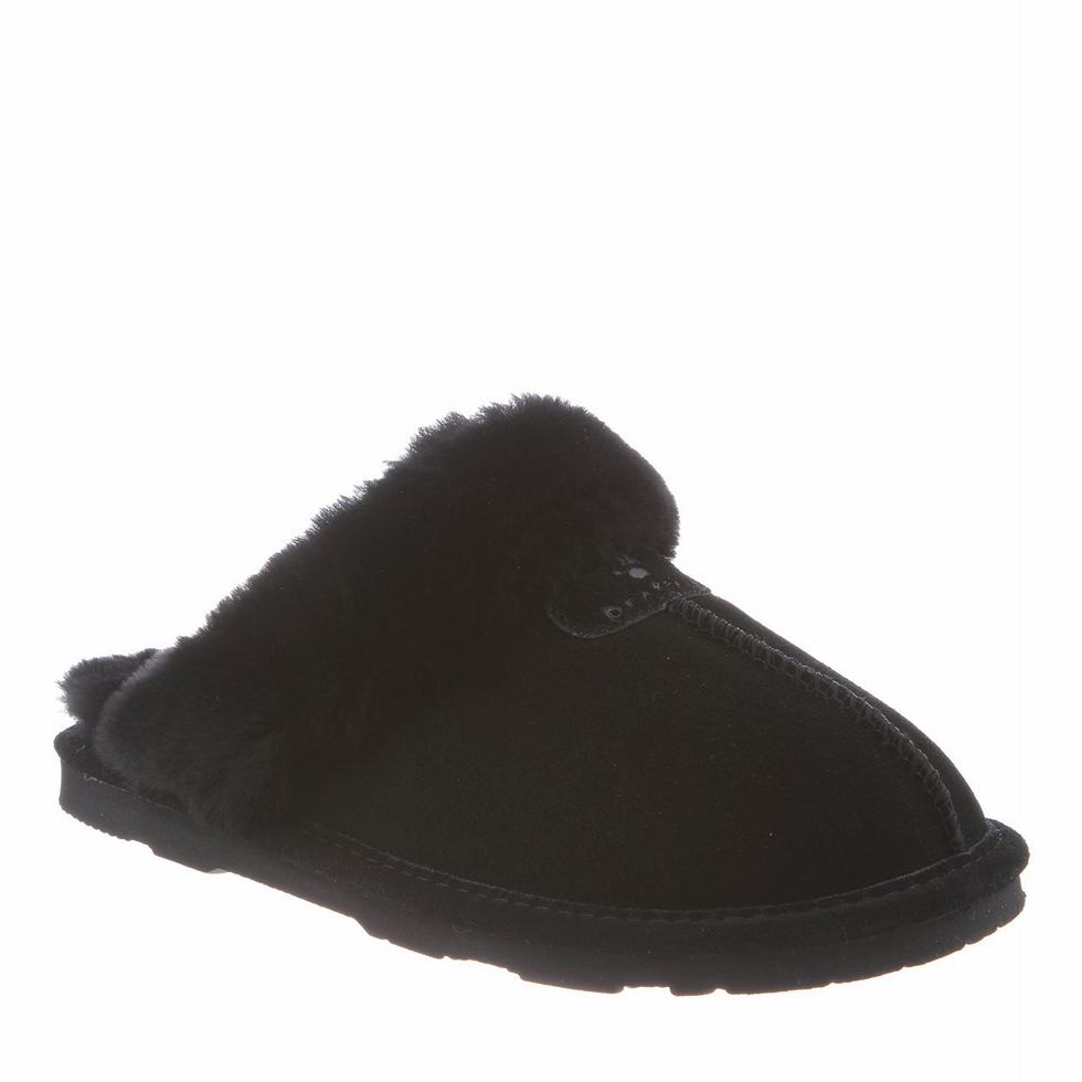 Pantuflas Bearpaw Loki Mujer Negras | QFC5743LX