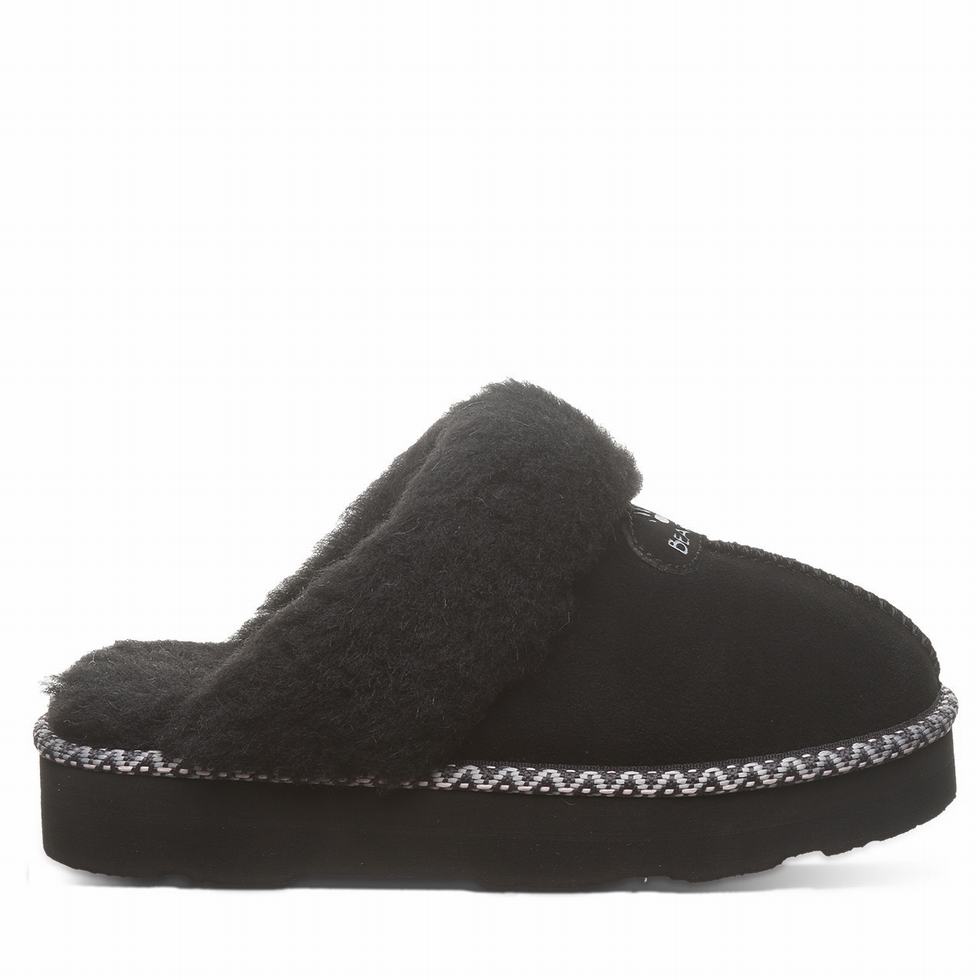 Pantuflas Bearpaw Loki Platform Lo Deco Mujer Negras | CWA5665YM