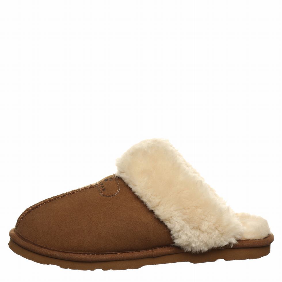 Pantuflas Bearpaw Loki Vegan Mujer Marrones | IWL328TQ