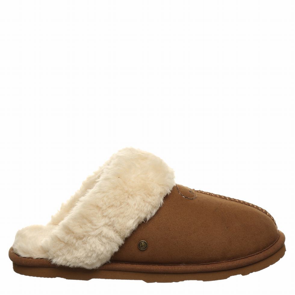 Pantuflas Bearpaw Loki Vegan Mujer Marrones | IWL328TQ